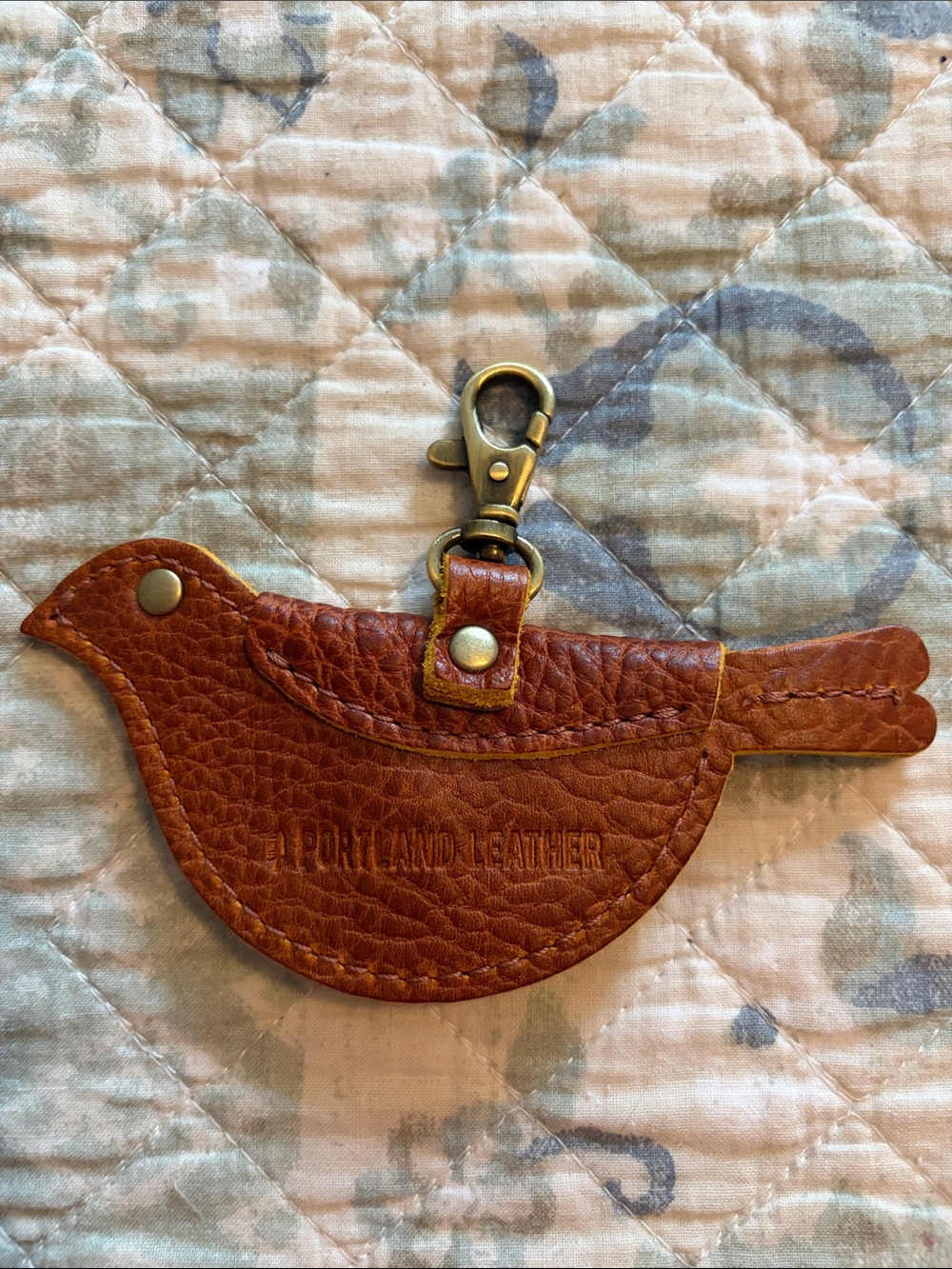 Portland Leather Mockingbird Pouch Keychain - Sienna - Picture 2 of 3